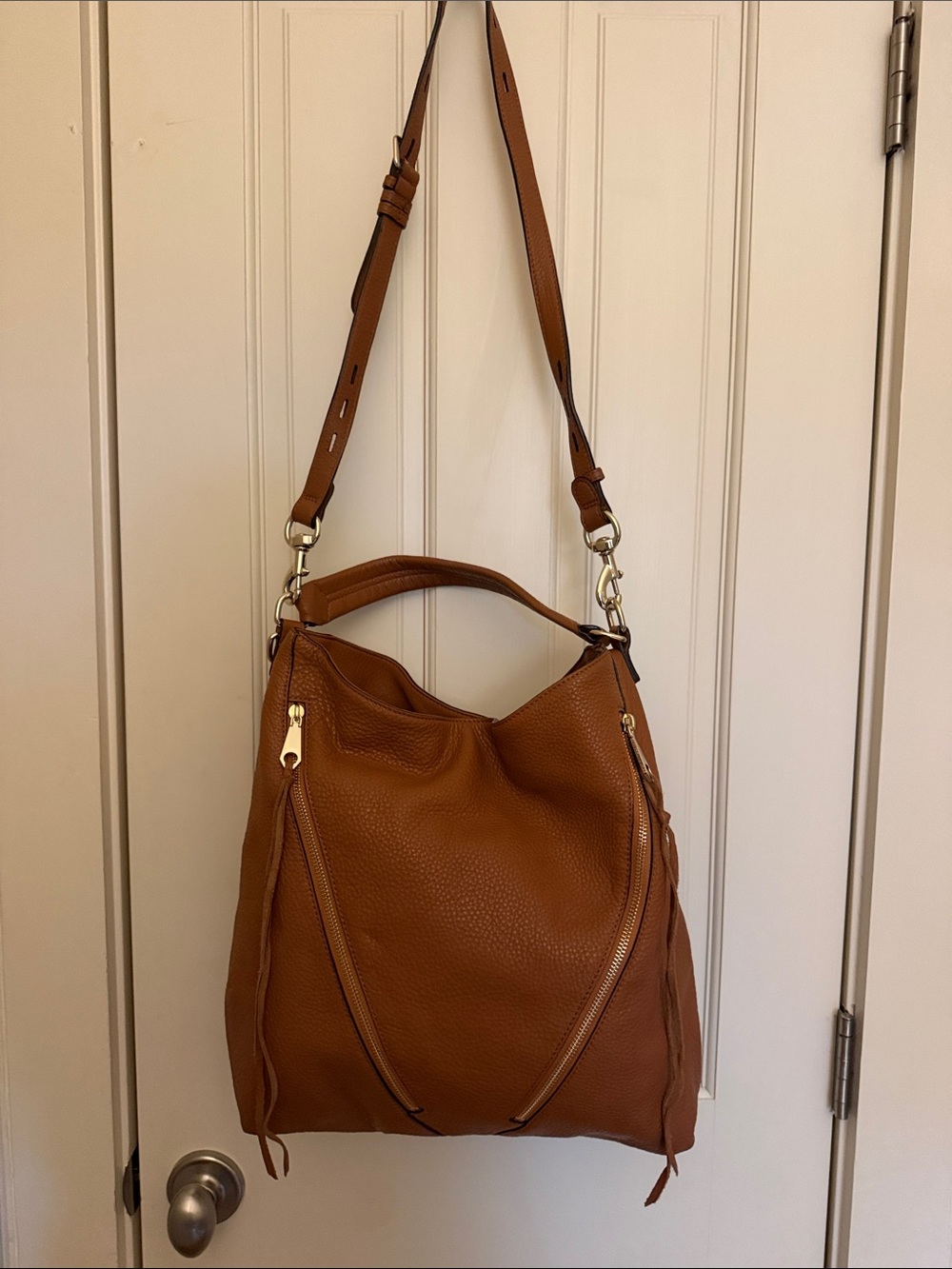 Rebecca Minkoff Cognac Leather Hobo Shoulder Bag